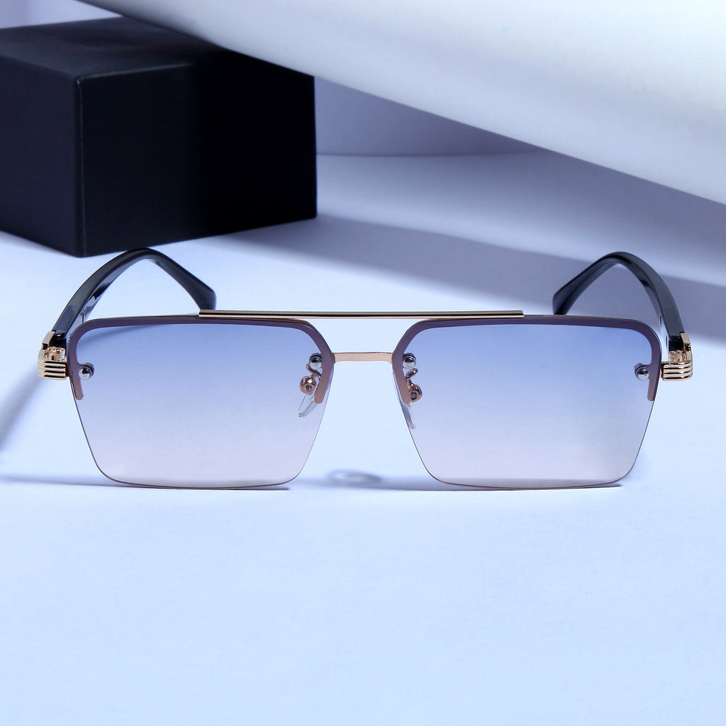 SP2349 Black Peach Gradient Rectangle Sunglasses